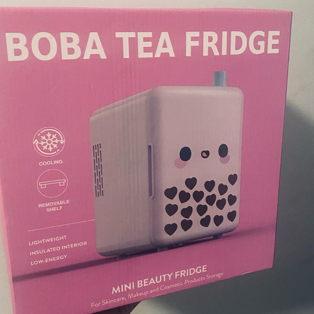 Boba tea fridge.